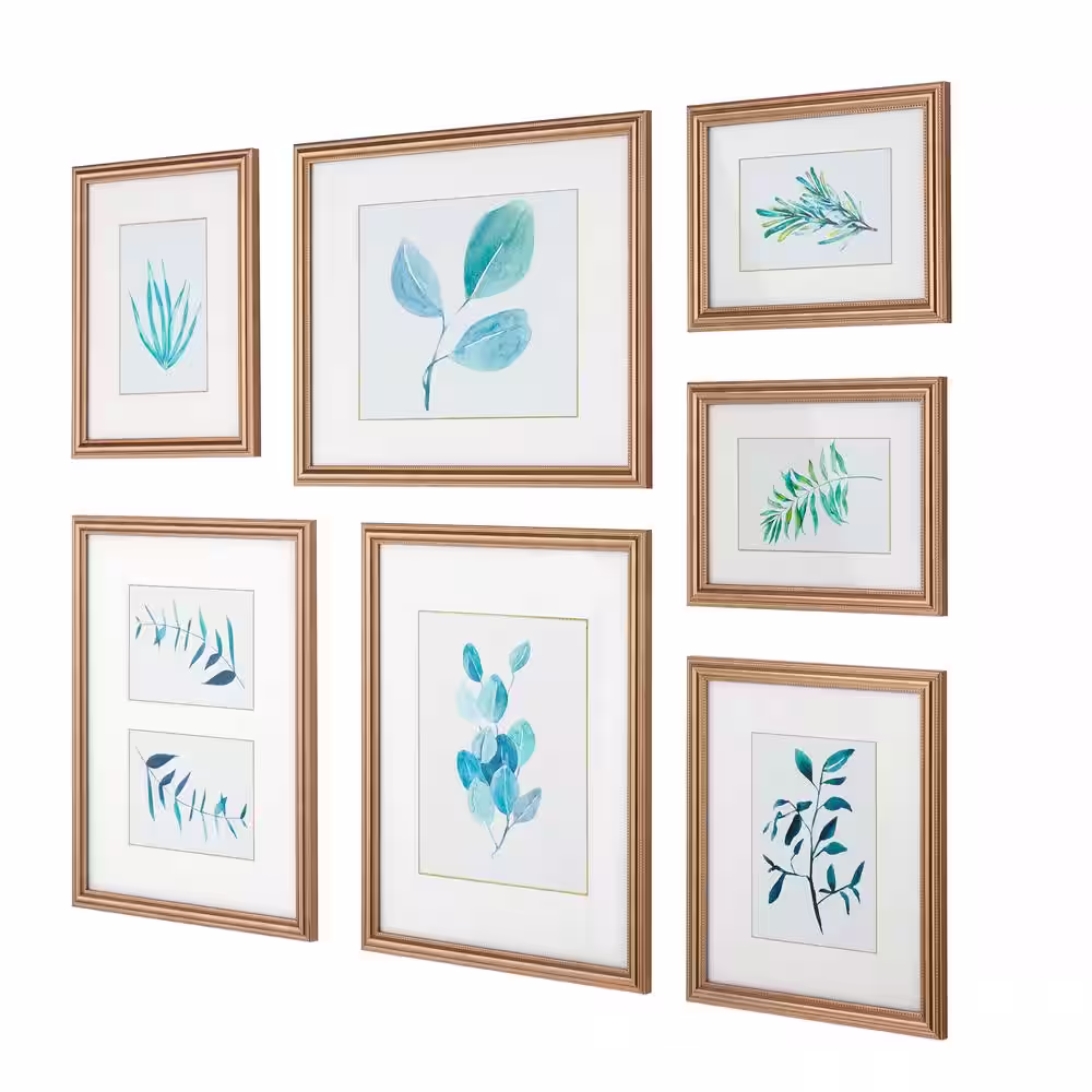 StyleWell Gold Traditional Gallery Wall Frame Set (7-pieces)