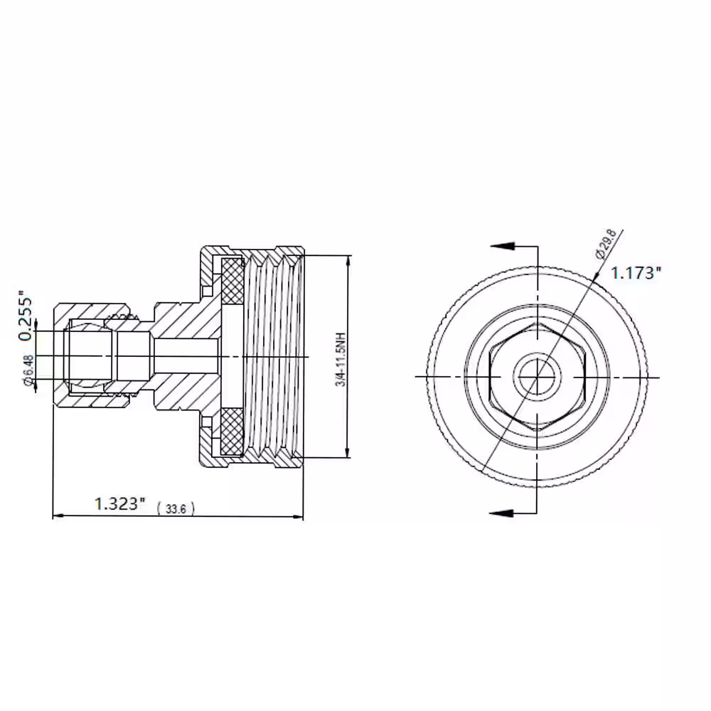 Everbilt 3/4 in. FHT x 1/4 in. O.D. Compression Brass Adapter Fitting
