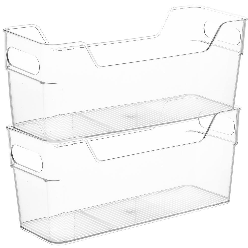None Deep Acrylic Food Storage Container Kitchen Organizer 2-Pack