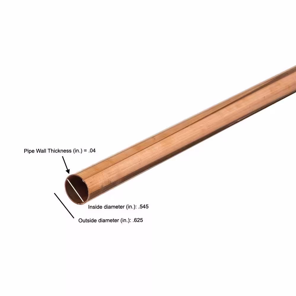 Mueller Streamline 1/2 in. x 10 ft. Copper Type L Pipe