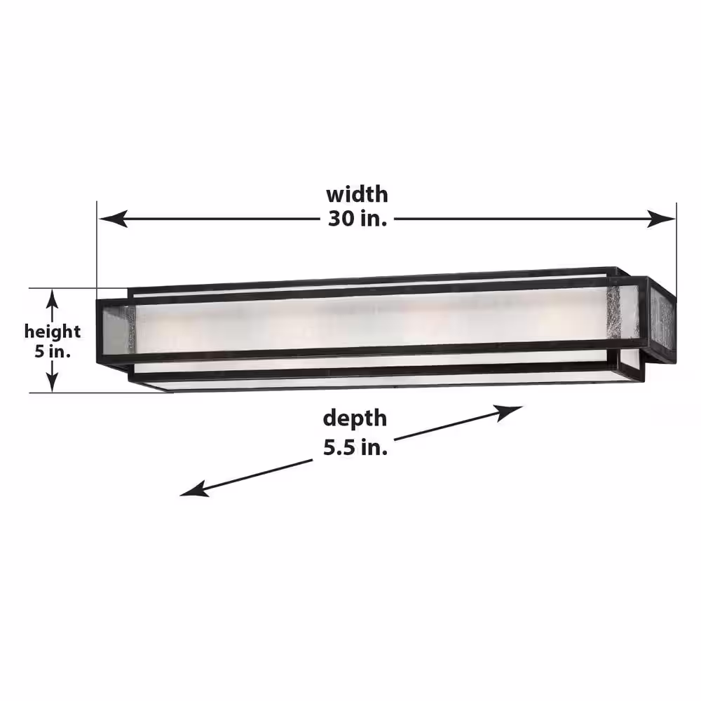 Minka Lavery 4-Light Aged Charcoal Bath Light