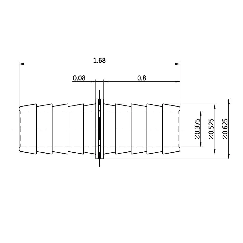 Everbilt 1/2 in. Barb Brass Splicer Fitting