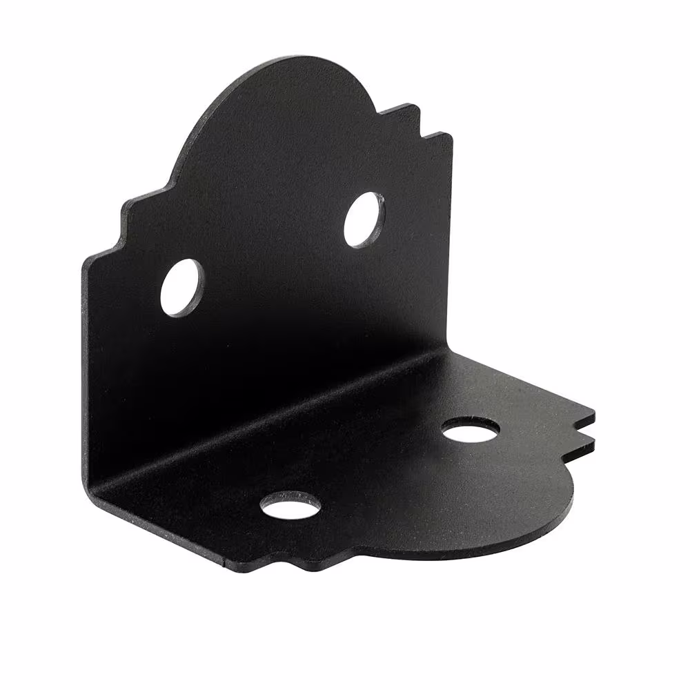 Simpson Strong-Tie Outdoor Accents Mission Collection ZMAX, Black Powder-Coated 90-degree Angle for 6x Lumber