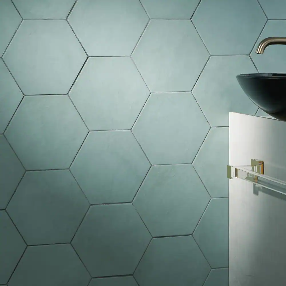 Ivy Hill Tile Dash Green Cielo 8.5 in. x 9.84 in. Matte Hexagon Porcelain Floor and Wall Tile (12.66 sq. ft./Case)