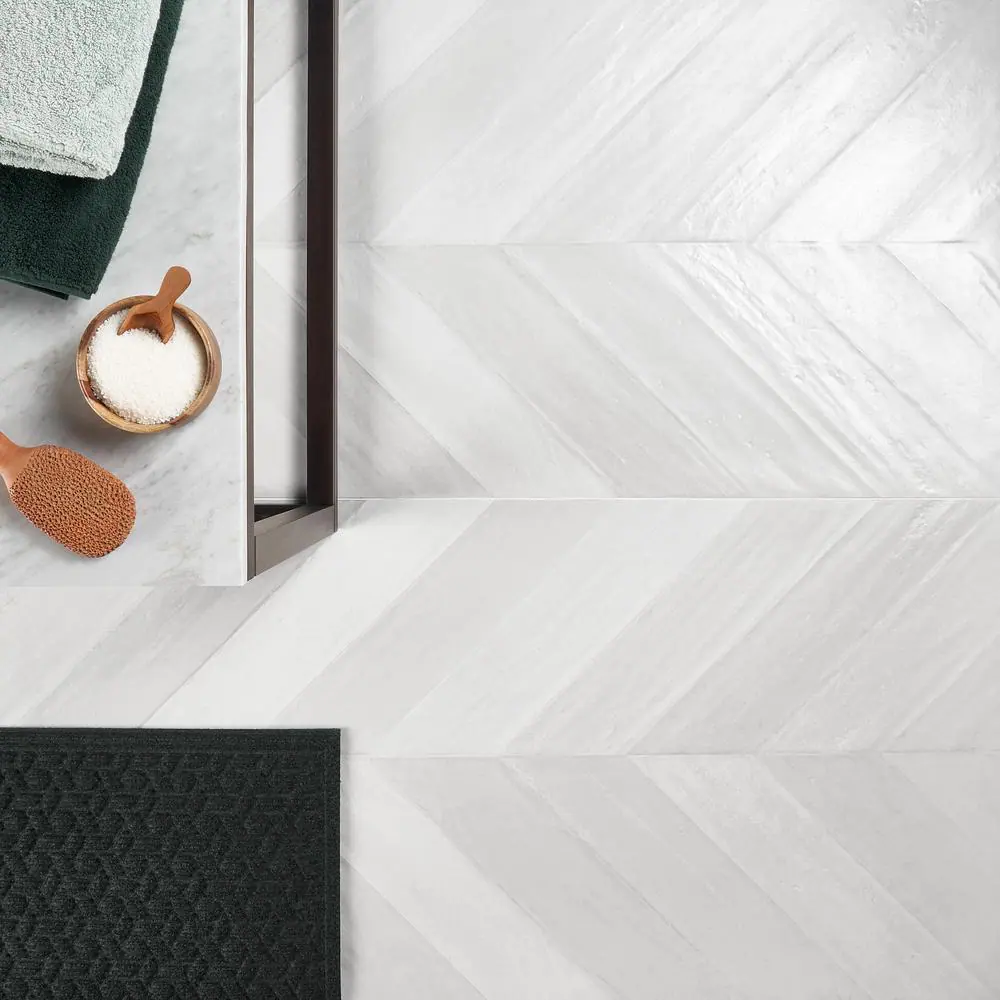 Ivy Hill Tile Nord White 23.42 in. x 47.04 in. Natural Porcelain Floor and Wall Tile (15.5 sq. ft./Case)