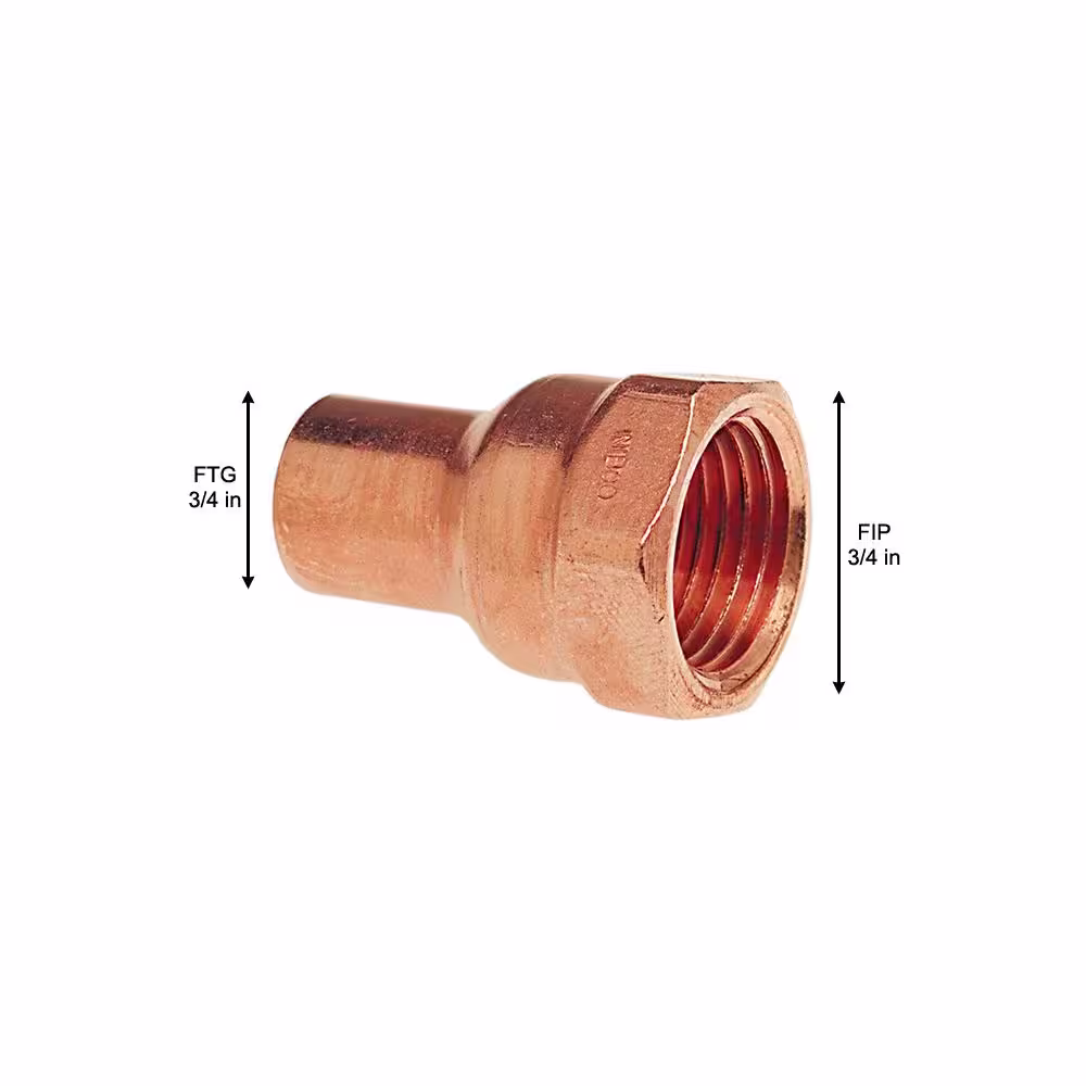 Everbilt 3/4 in. Copper Pressure Fitting x FIP Female Adapter