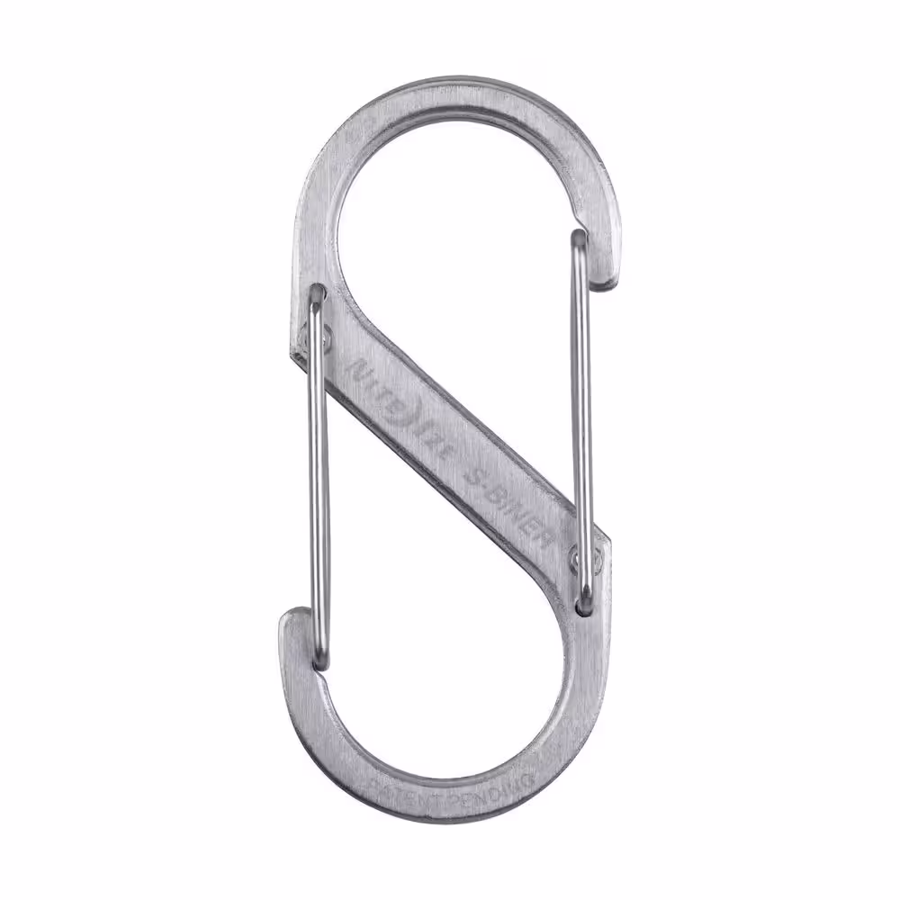 Nite Ize S-Biner Stainless Steel Dual Carabiner #3 in Stainless/Black (3-Pack)