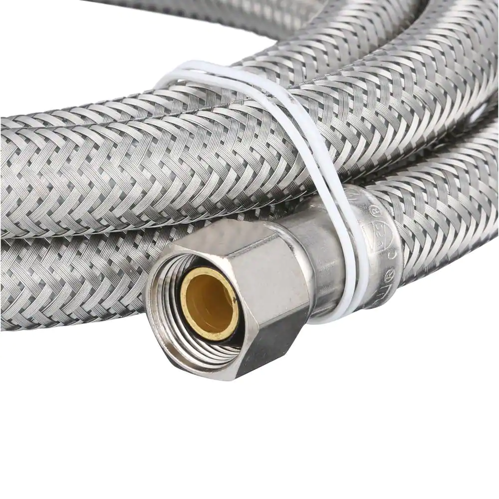 Everbilt 3/8 in. COMP x 3/8 in. COMP x 60 in. Universal Stainless Steel Dishwasher Connector