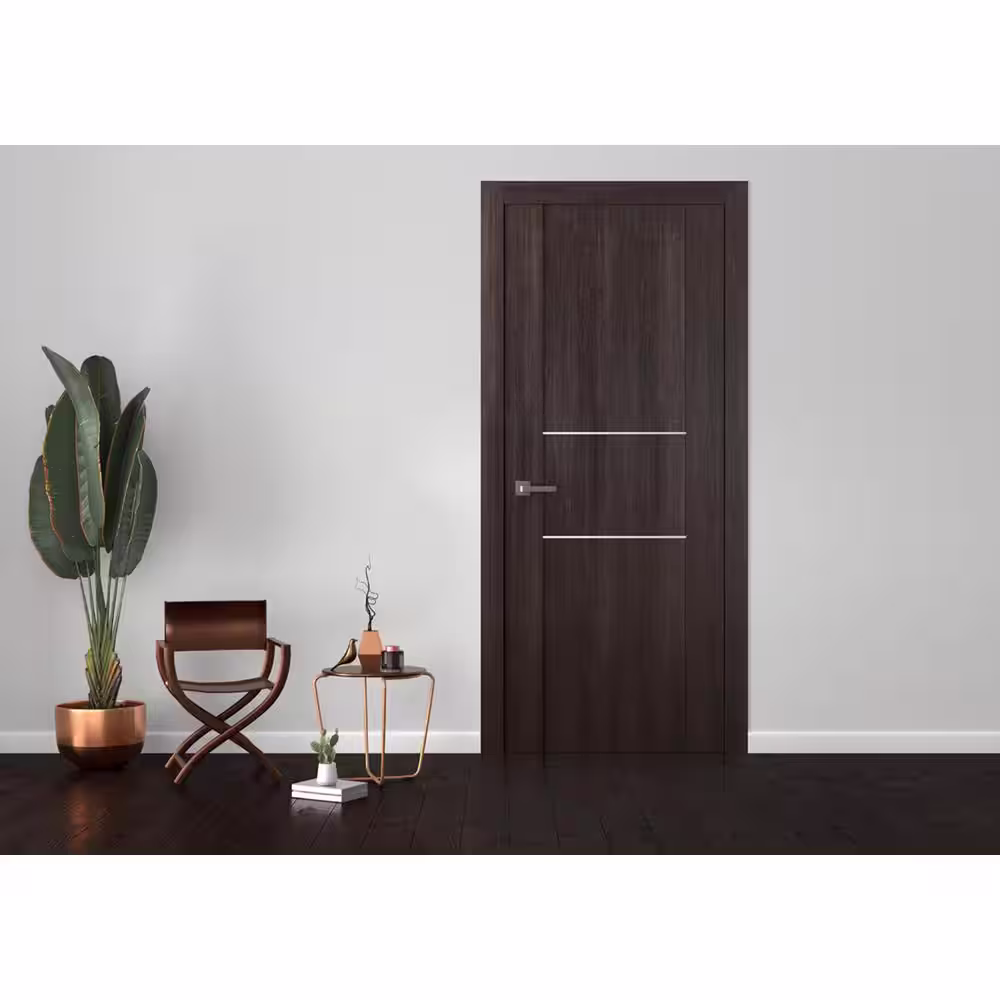 Belldinni 24 in. x 80 in. Vona Right-Handed Solid Core Veralinga Oak Textured Wood Single Prehung Interior Door