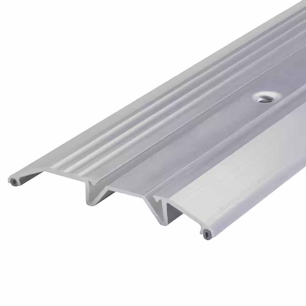 M-D Building Products 3-3/4 in. x 3/4 in. x 32 in. Silver Aluminum and Vinyl Heavy-Duty Low-Profile Threshold