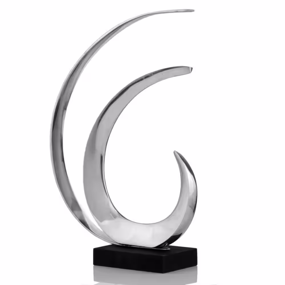 HomeRoots Rosemary Irregular Metal Wave Sculpture