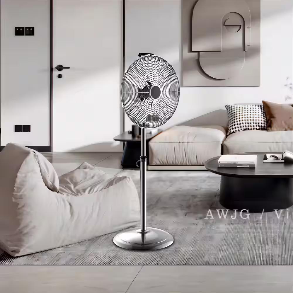 dubbin Premium Metal black Stand Fan with Adjustable Height, 3 Speed Settings and Low Noise Operation