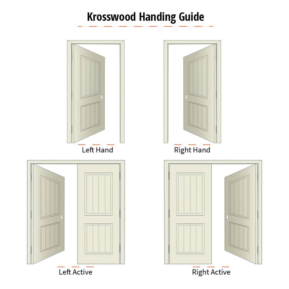 Krosswood Doors 30 in. x 96 in. 1-Lite Solid Hybrid Core MDF Primed Interior Door Slab