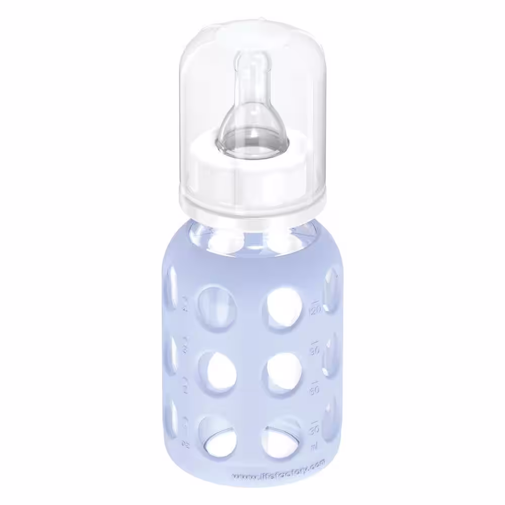 None 9 oz. Assorted Color Glass Baby Bottle Starter Set (Set of 6)