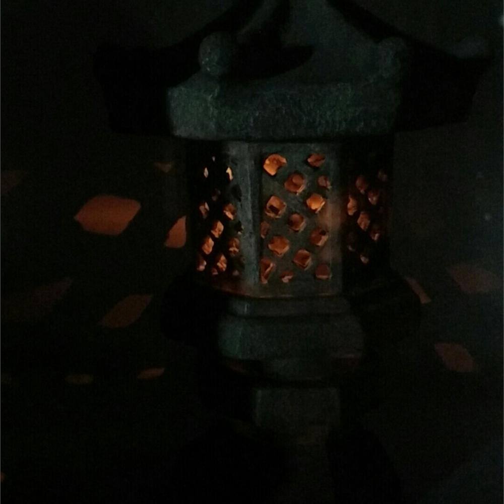 None Solar 17 in. Octagon Pagoda in Tan