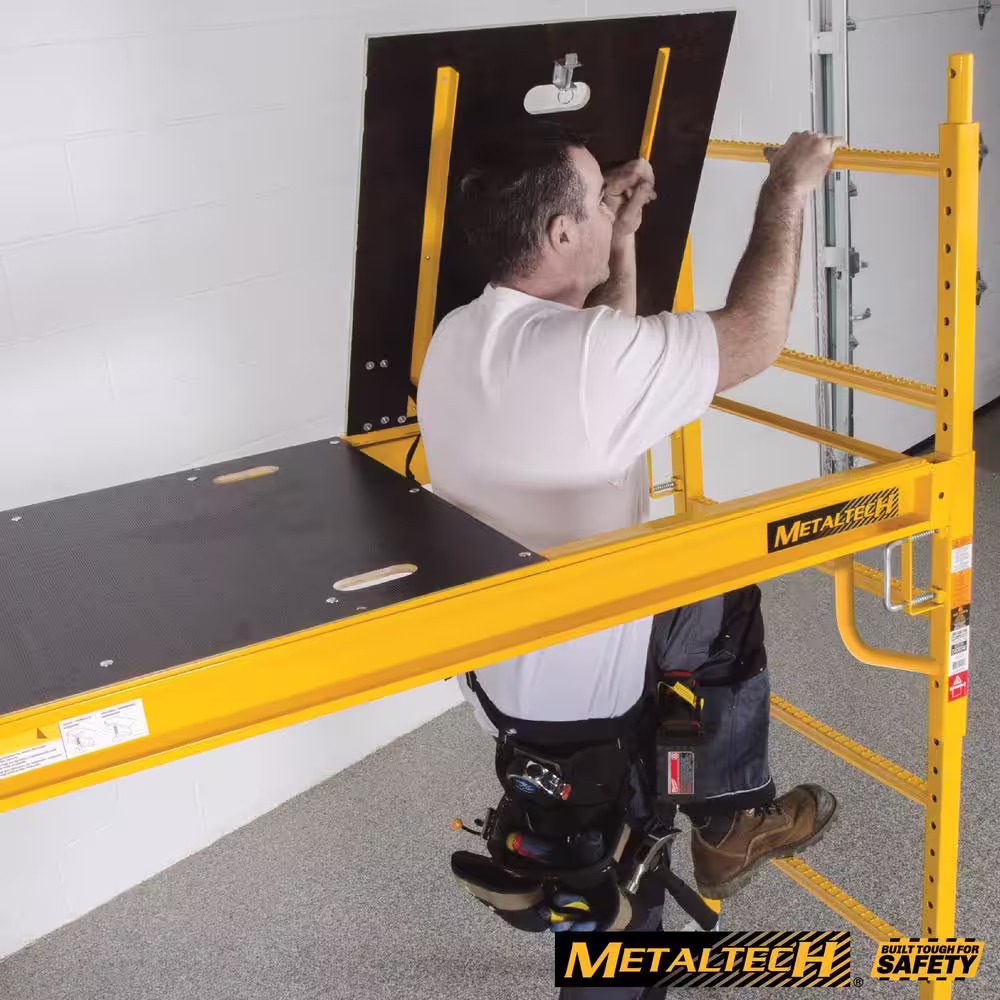 MetalTech Safeclimb Baker Style Scaffold Rolling Platform, 1250 lbs. Load Capacity, 6 ft. W x 6.25 ft. H x 2.5 ft. D, Steel