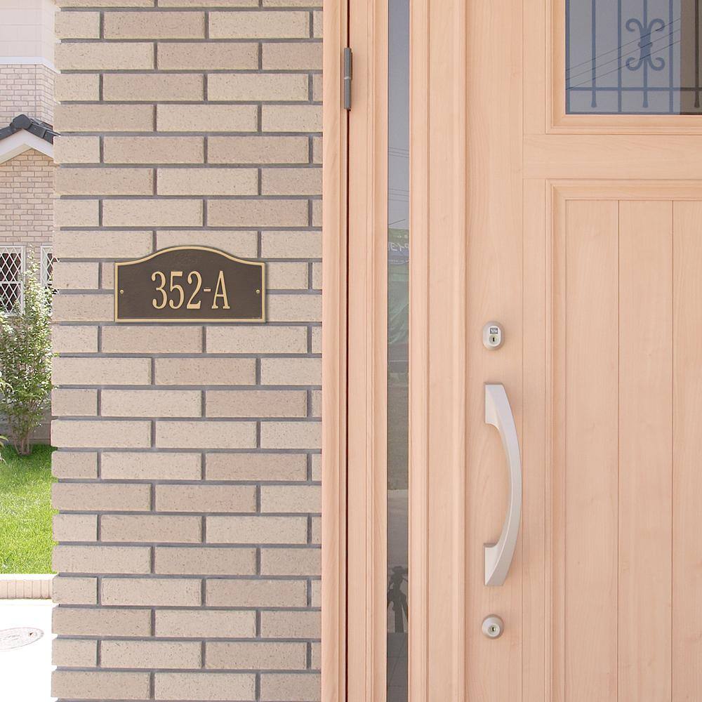 Whitehall Products Rolling Hills Rectangular Bronze/Gold Mini Wall 1-Line Address Plaque