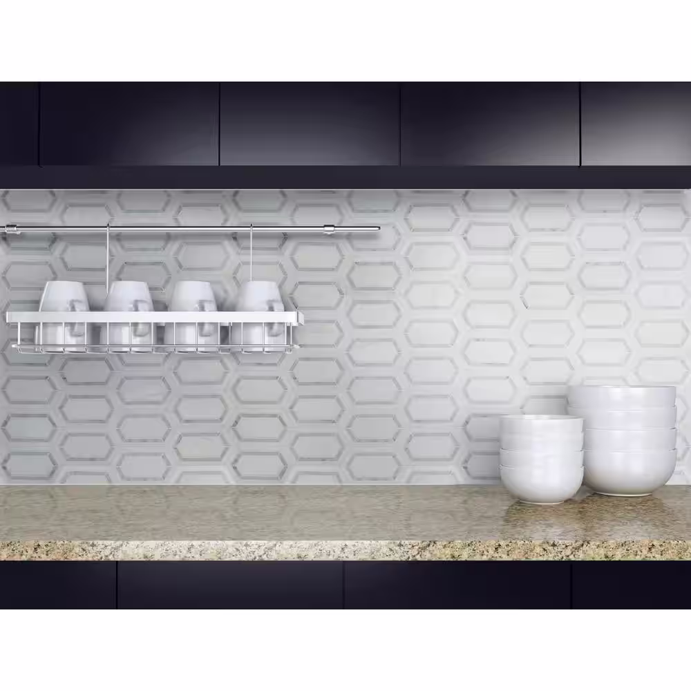 MSI Pavillion Picket 12 in. x 12 in. Polished Marble Floor and Wall Tile (1 sq. ft./Each)