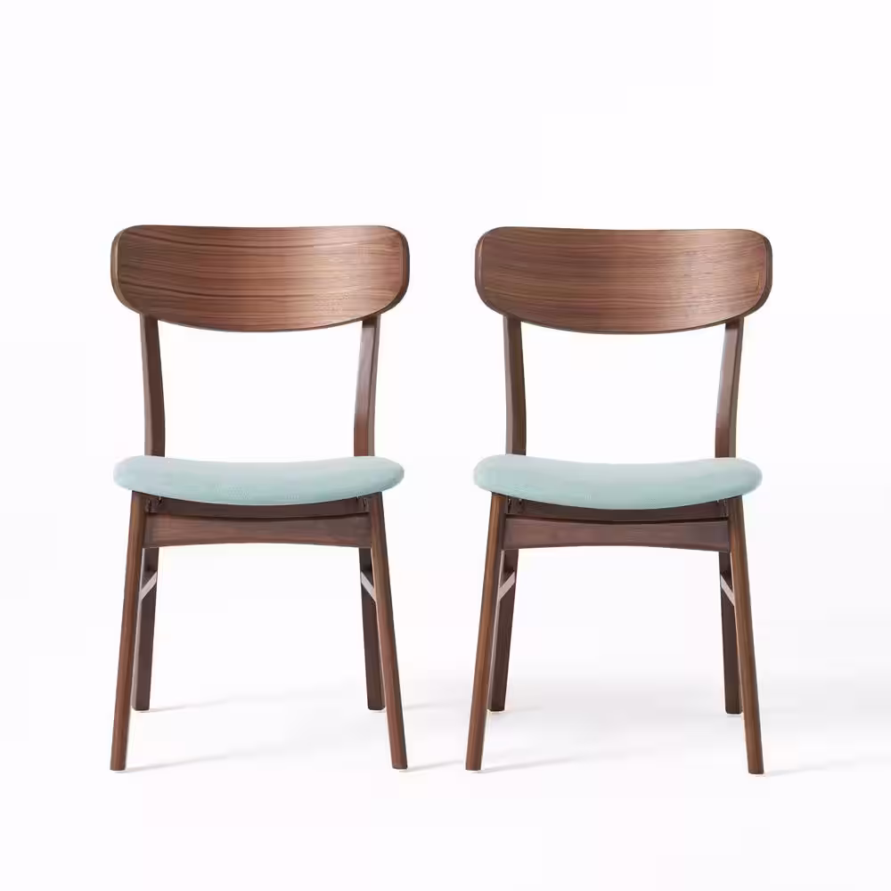 Noble House Lucious 5-Piece Mint and Natural Walnut Dining Set