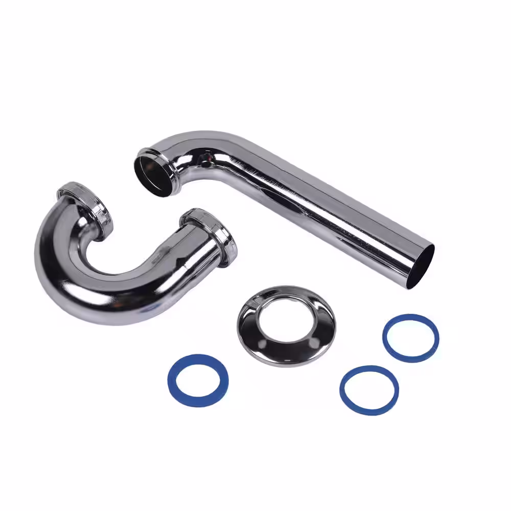 Oatey 1-1/2 in. Chrome-Plated Brass Sink Drain P-Trap