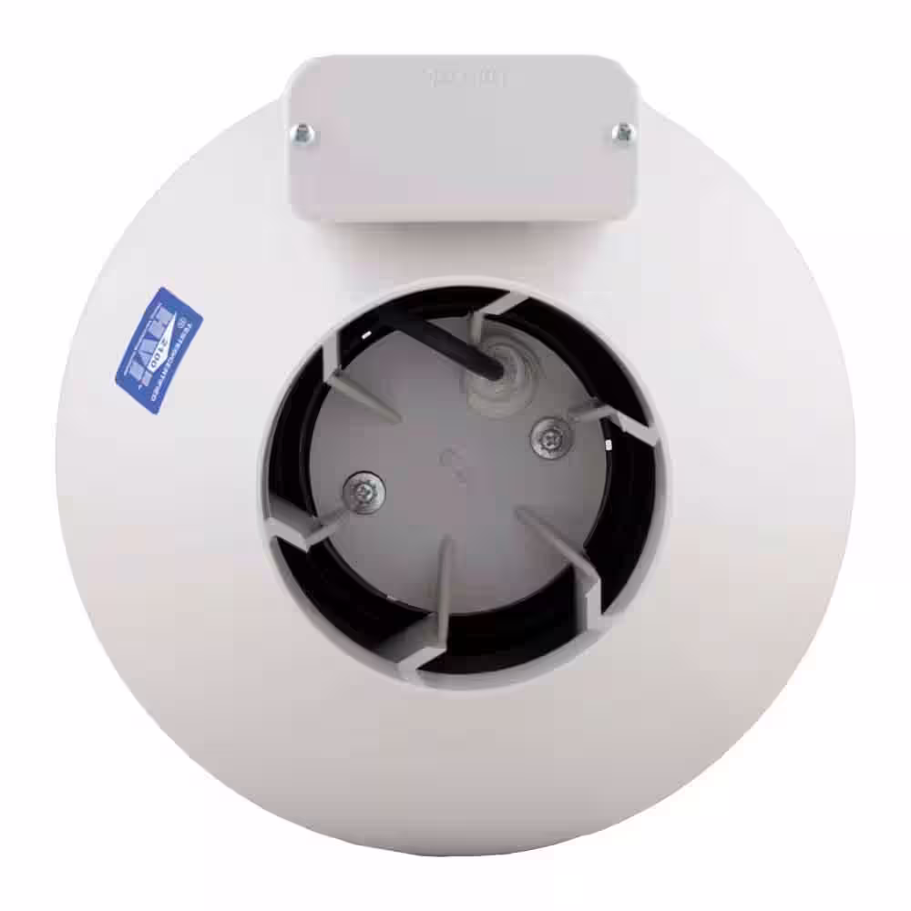 RadonAway RP145C 4 in. Inlet and Outlet Inline Radon Fan in White with 1.7 in. Maximum Operating Pressure