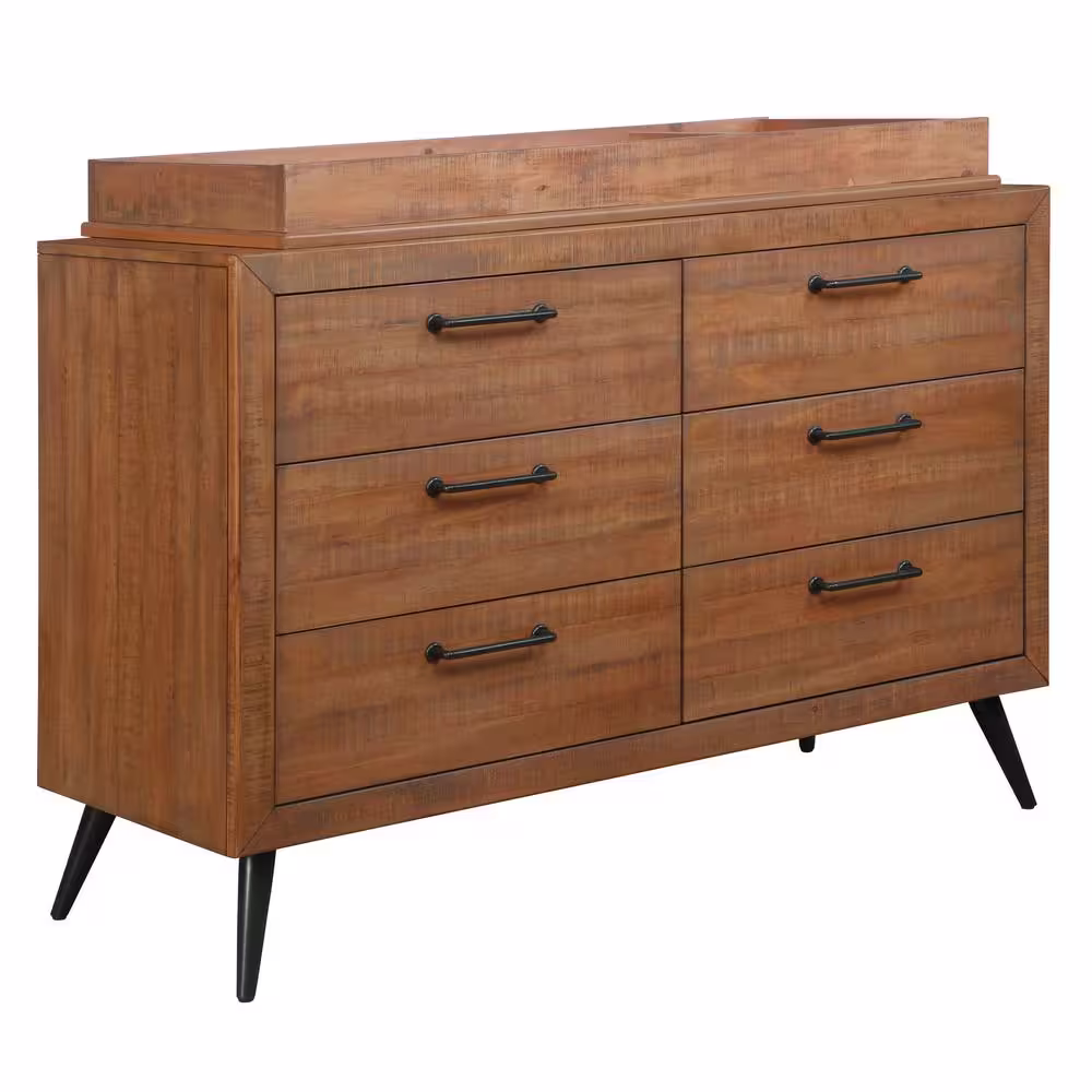 Evolur Stilnovo Mid Century Sugar Cane Double Dresser