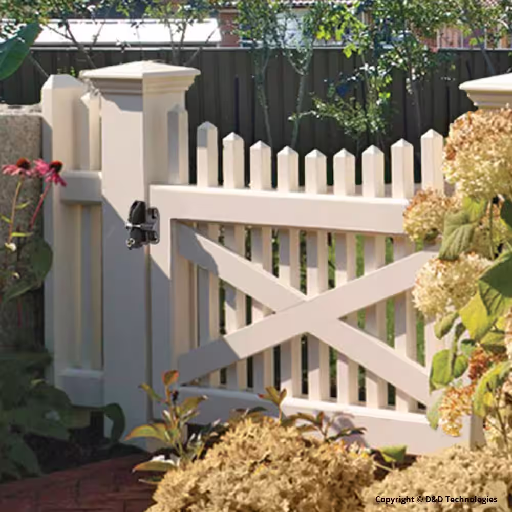 LOKKLATCH Black Polymer and Stainless Steel Two-way Magnetic Self-latching Fence Gate Latch