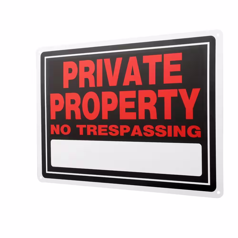 Everbilt 10 in. x 14 in. Aluminum Private Property Sign