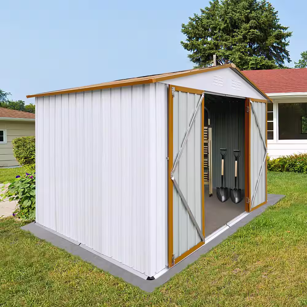 Tatayosi 6 ft. W x 8.3 ft. D Outdoor Metal Garden Sheds Storage Sheds, Coverage Area 48.97 sq. ft.
