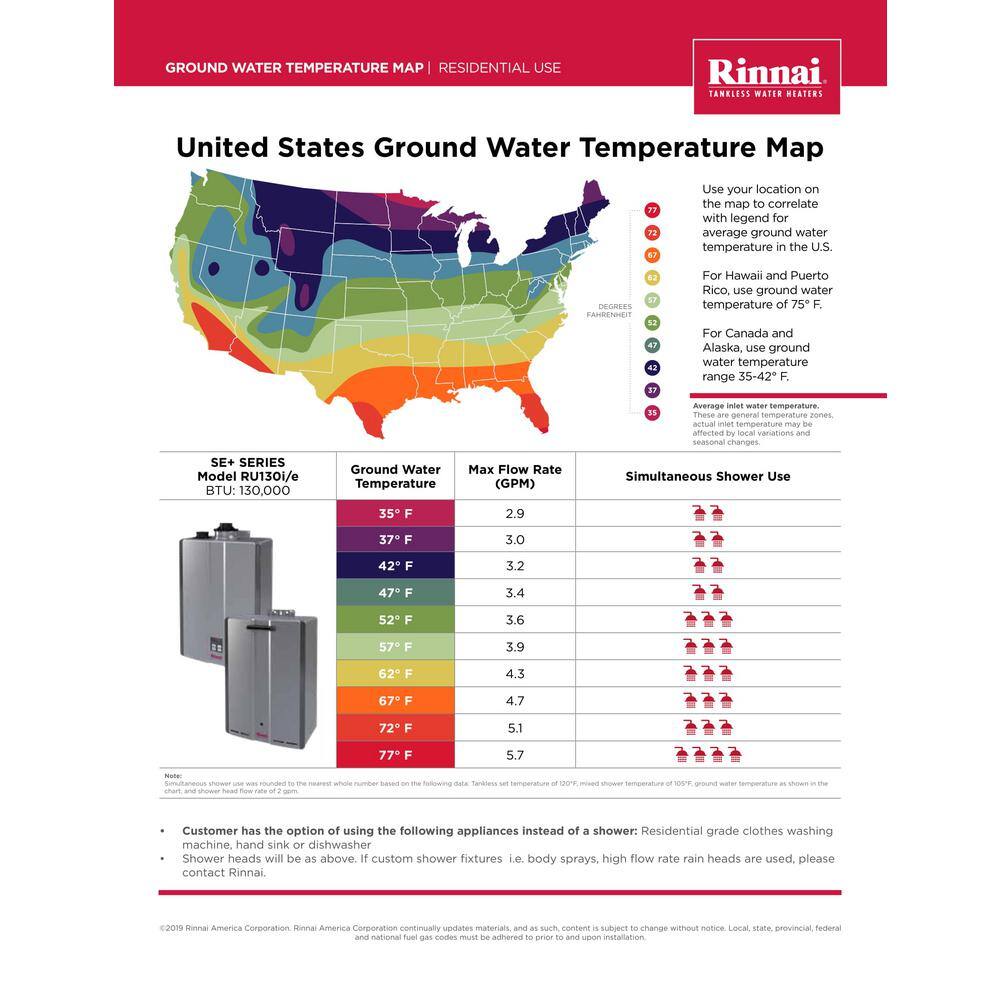 Rinnai Super High Efficiency Plus 7 GPM Residential 130,000 BTU/h 58.3 kWh Propane Exterior Tankless Water Heater