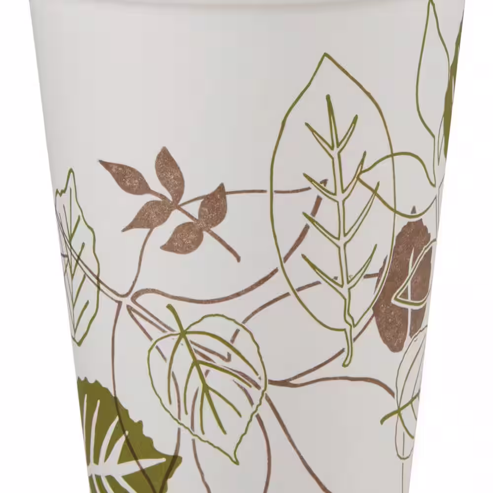 None Pathways 12 oz. Disposable Paper Cups, Hot Drinks, 25/Bag, 20 Bags/Carton