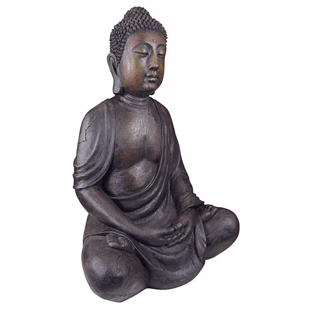 Design Toscano 40 in. H Meditative Buddha of The Grand Temple Large Garden Statue