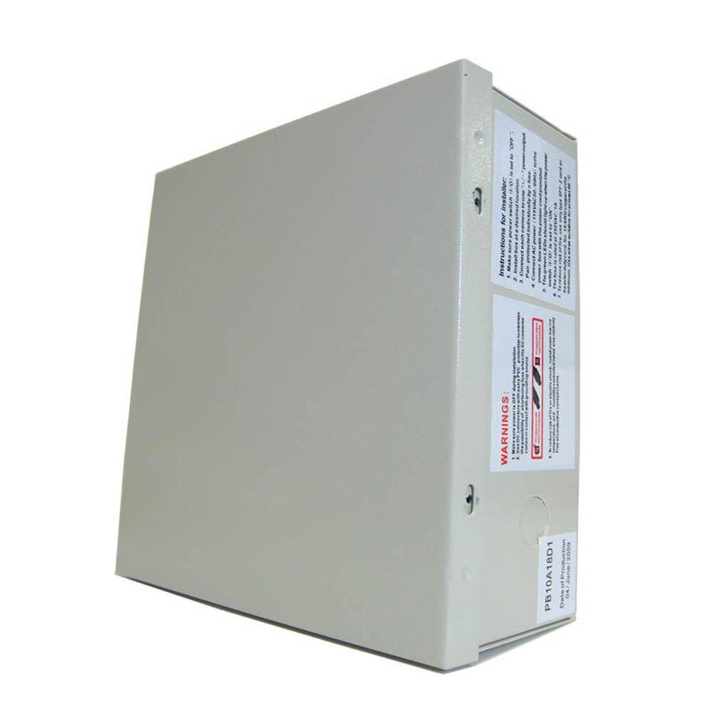 SPT 9-Port 5 Amp CCTV Power Supply Box with PTC Fuse