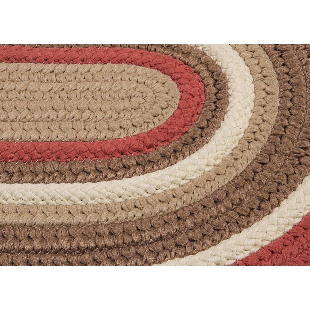 Home Decorators Collection Frontier 7 ft. x 9 ft. Red Braided Oval Area Rug