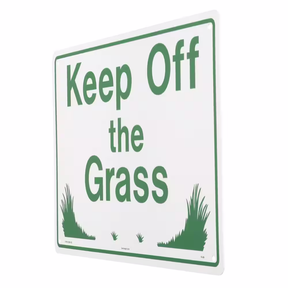 Lynch Sign 14 in. x 10 in. Keep Off the Grass Sign Printed on More Durable, Thicker, Longer Lasting Styrene Plastic