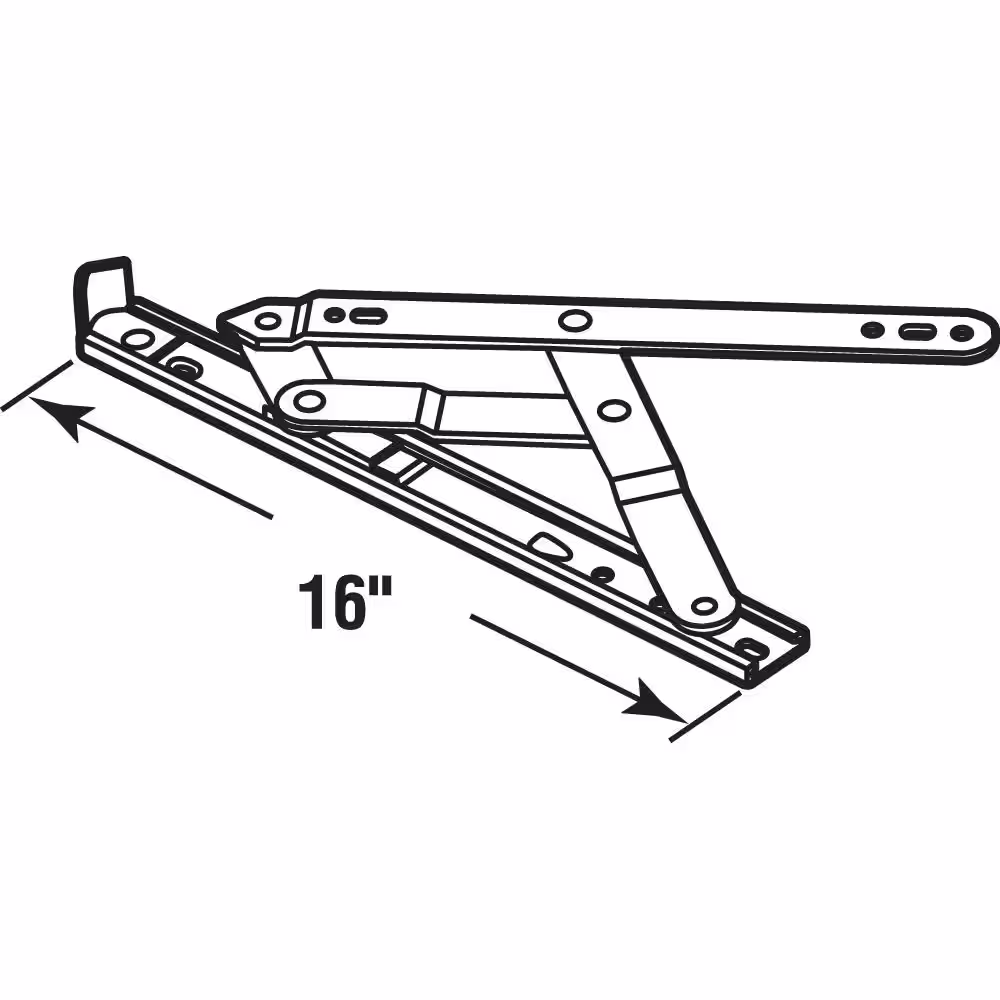 Prime-Line 16 in. 4-Bar Casement Hinge, Non-Handed