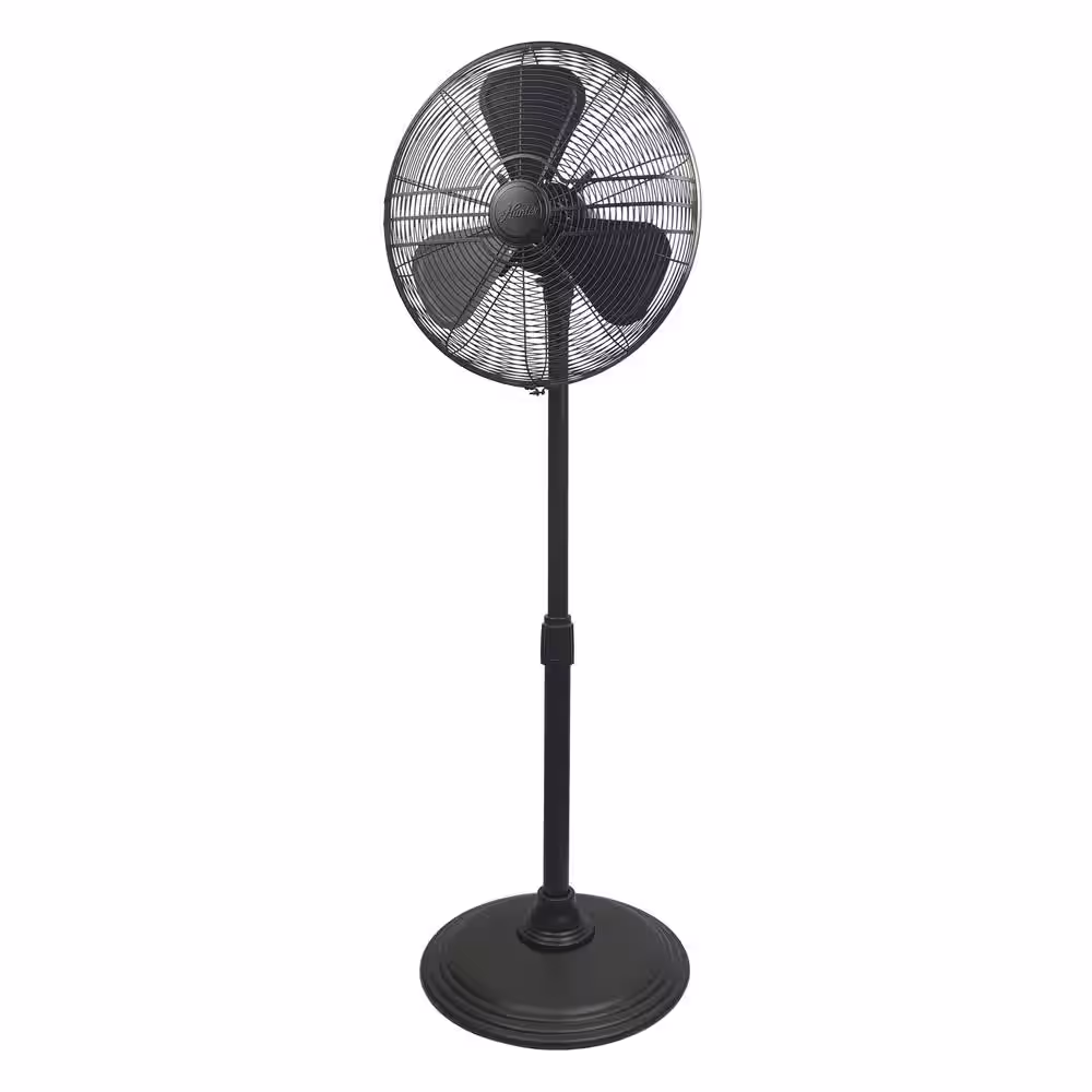 Hunter Retro 16 in. 3 Speed All-Metal Pedestal Fan with Wide Oscillation in Oil-Rubbed Bronze