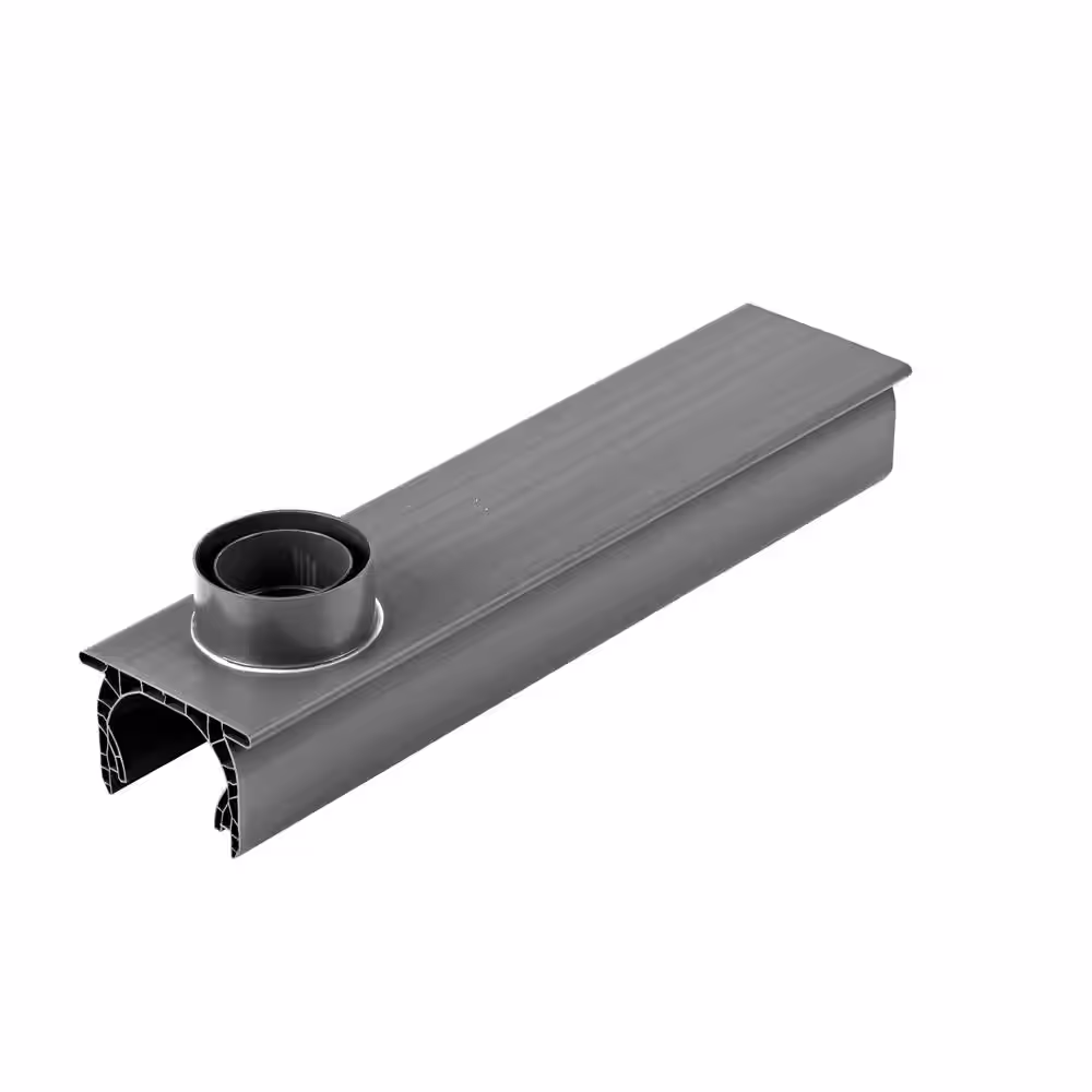 NDS 4-3/4 in. wide x 2 ft. long Spee-D Channel Drain with Bottom Outlet Fits 3 in. and 4 in. Drain Fittings