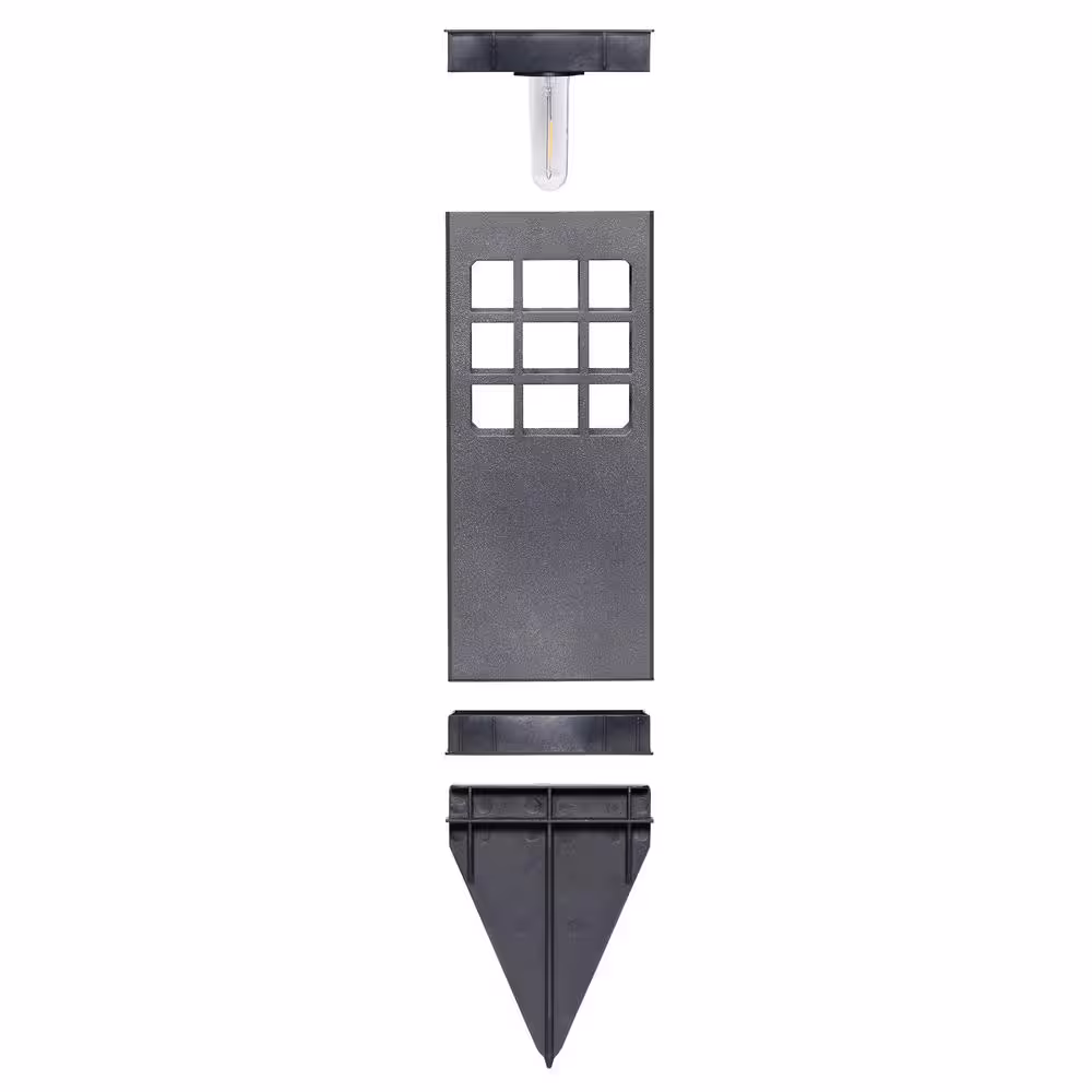 Westinghouse Solar Matte Pearl Gray LED Bollard Light (2-Pack)
