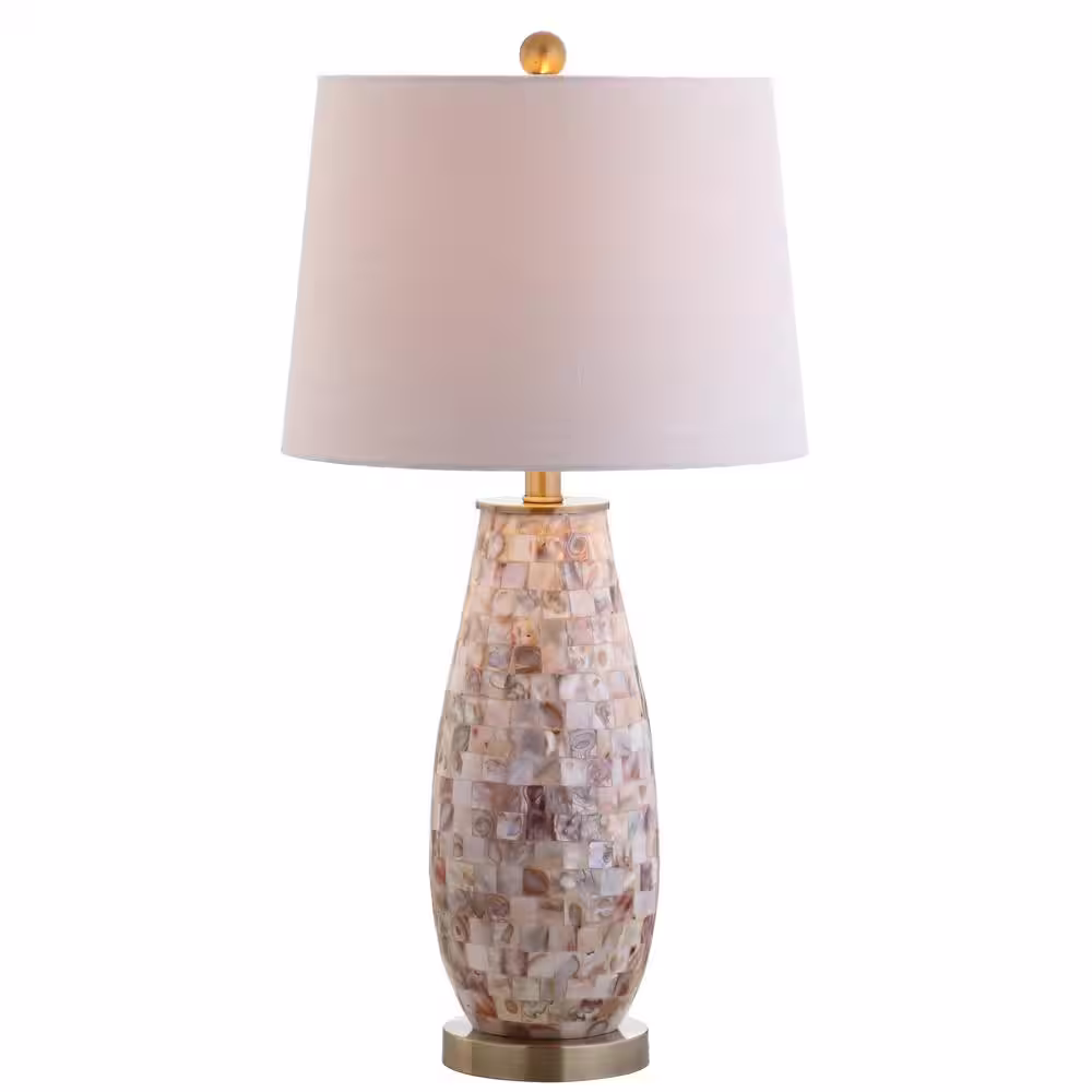 JONATHAN Y Jocelyn 28 in. Natural Seashell Table Lamp
