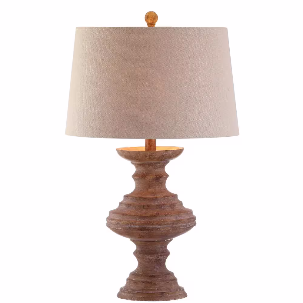 JONATHAN Y Scarlett 26.5 in. Brown Resin Table Lamp