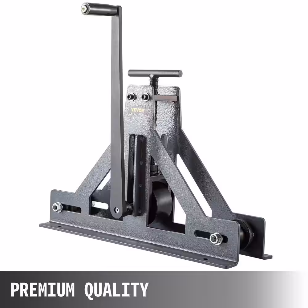 VEVOR 1-1/2 in. Rolling Pipe Bender Manual Square Rectangular Tube Bender 14-Gauge Roller Flat Bar For Steel Cooper Aluminum