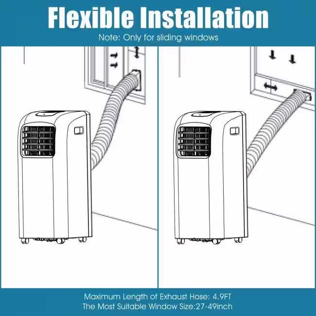Aoibox 8,000 BTU 110-120-Volt Portable Air Conditioner with Dehumidifier Mode and Remote for Rooms up to 200 sf
