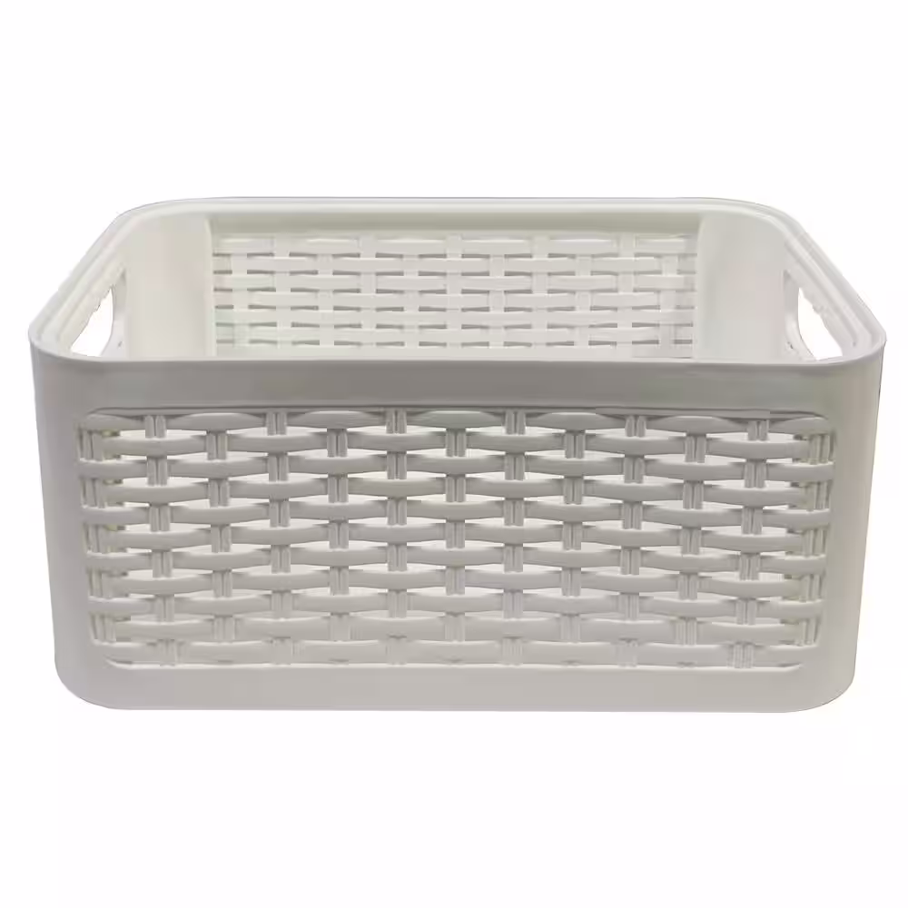 Modern Homes 1.8 Gal. MH 7 l Capacity Storage Bin in White