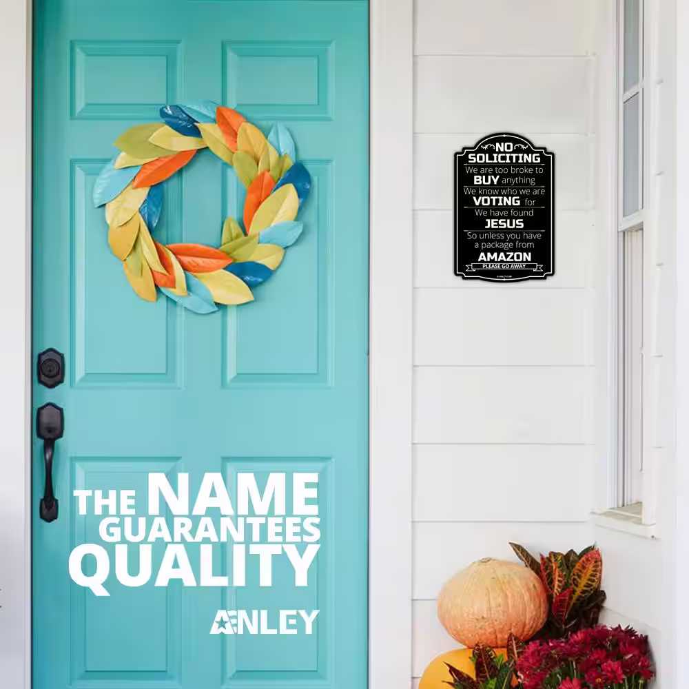 ANLEY 12 in. x 8 in. No Soliciting Sign - Do Not Ring The Bell