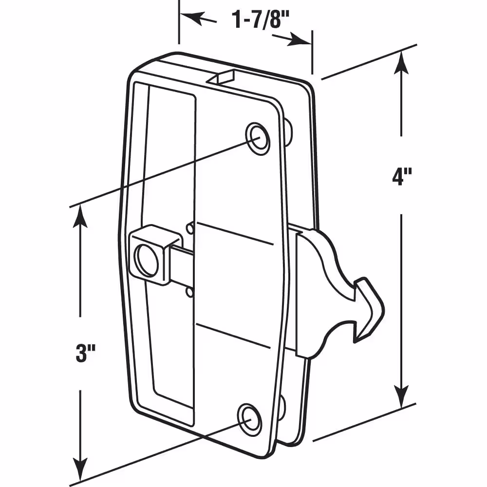 Prime-Line Screen Door Latch and Pull with Security Lock, New Columbia
