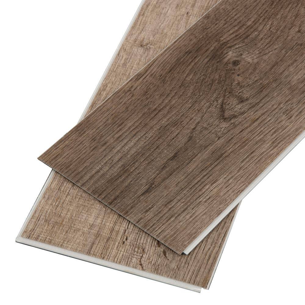 None Aqua Defy Thornwood 20 MIL x 7.1 in. W x 48 in. L Click Lock Waterproof Luxury Vinyl Plank Flooring (23.8 sqft/case)