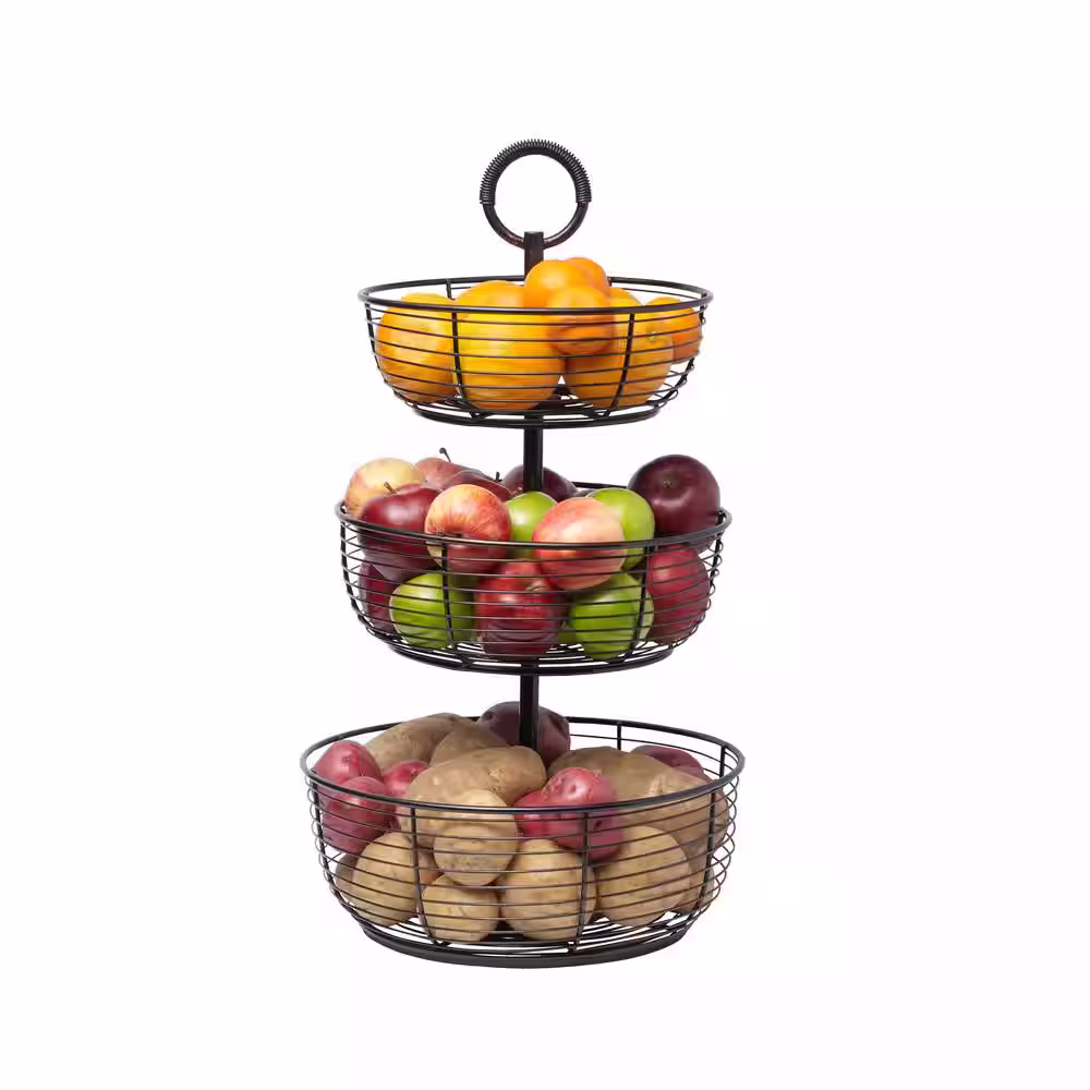 Gourmet Basics by Mikasa 3-Tier Round Wrap Basket