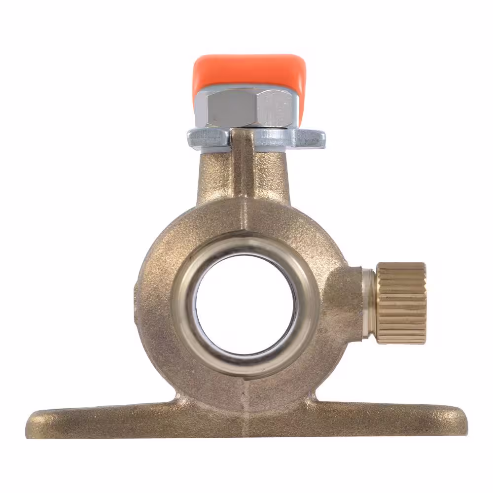 SharkBite 3/4 in. PEX Crimp Brass Ball Valve with Mounting Tabs and Drain