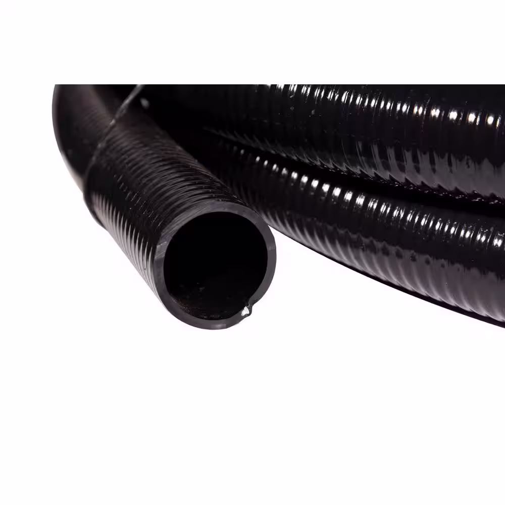 Alpine Corporation 1-1/4 in. x 25 ft. Schedule 40 Black PVC Ultra Flexible Hose for Koi Ponds, Irrigation, Water Gardens and More